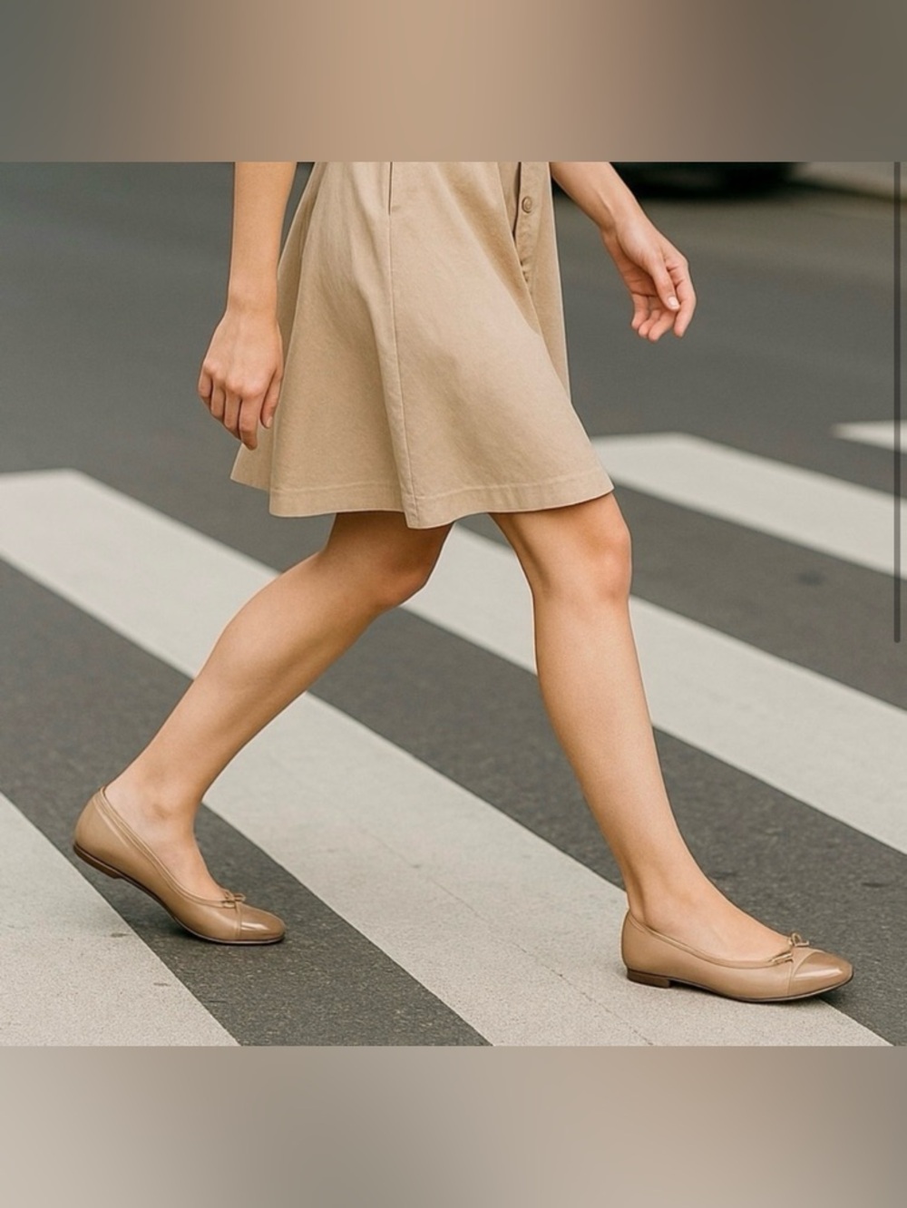 DV by Dolce Vita Moxy Ballet Flats Nude Patent Toe Size 8.5 NWT
